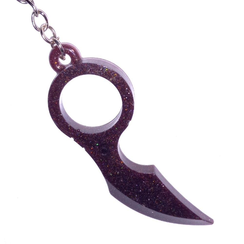 Sparkly wine d a g g e r keychain